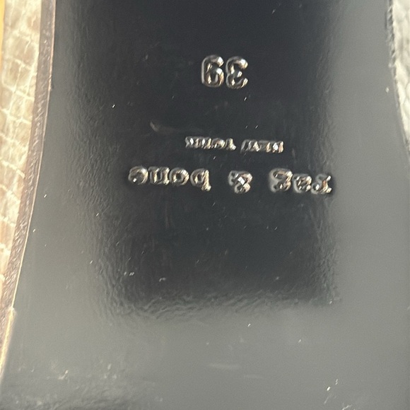 Rag & Bone Black and olive green Snake Print Mules - leather - 8 - Picture 7 of 7